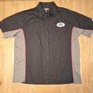 TMR 2013 Yamaha Racing MOTOCROSS Men's 2XL Black Gray Button Up Motorcycle